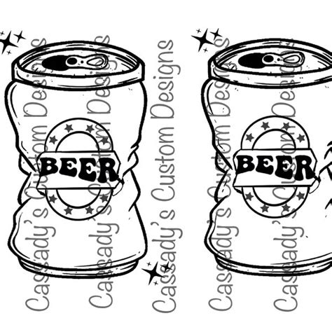 Crushed Beer Can Svg Etsy