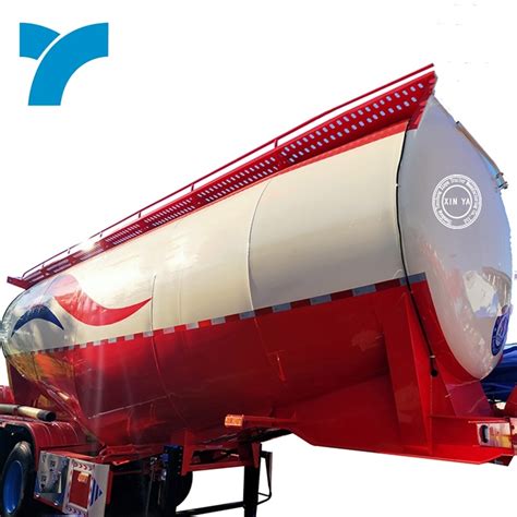 Tri Axle 30ton 40 Ton 60 Ton Banana For Cement Powder Tanker Dry Silo