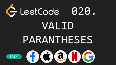 Valid Parentheses Leetcode 20 Python YouTube