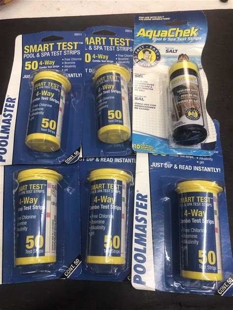 Poolmaster 22211 Smart Test 4 Way Pool Test Strips 6 Pack Aqua Chek