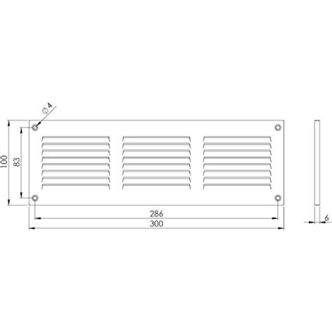 Metal Ventilation Grille Rectangular X White Mr