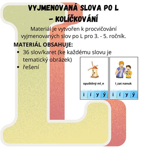 Produkt Vyjmenovaná slova po L kolíčkování