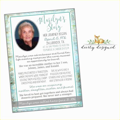 Free Editable Obituary Template Of Obituary Templates Doc Pdf Psd