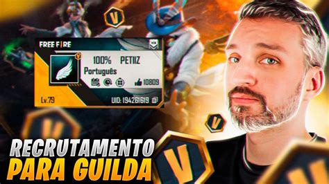 FREE FIRE Ao Vivo Rumo Desafiante Vagas Para Guilda Verificada Lista