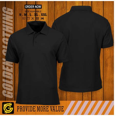 Detail Desain Kaos Polo Hitam Polos Koleksi Nomer 4