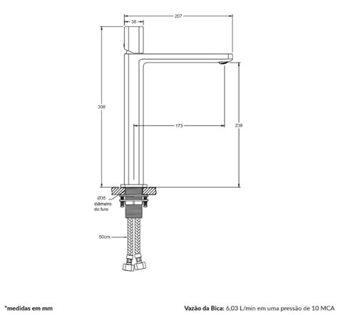 Doka Monocomando para Lavatório 239mm Chrome DK5078CR Cia du Banho