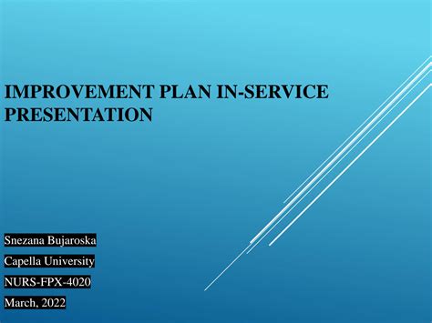 Solution Nurs Fpx Assessment Improvement Plan In Service