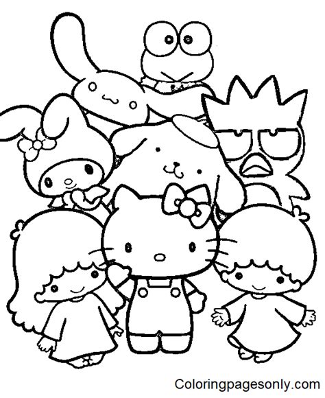 Sanrio Characters Coloring Pages Sanrio Characters Coloring Pages