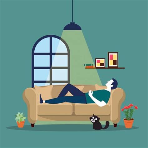 Resting On A Sofa - Download Free Vectors, Clipart Graphics & Vector Art