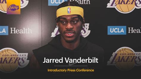 Jarred Vanderbilt Lakers Introductory Press Conference Youtube