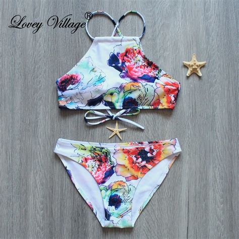 Sexy High Neck Bikini Swimwear Women Swimsuit Brazilian Bikini Set