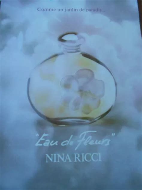 Publicit Advertising Parfum Eau De Fleurs Nina Ricci Un Jardin De