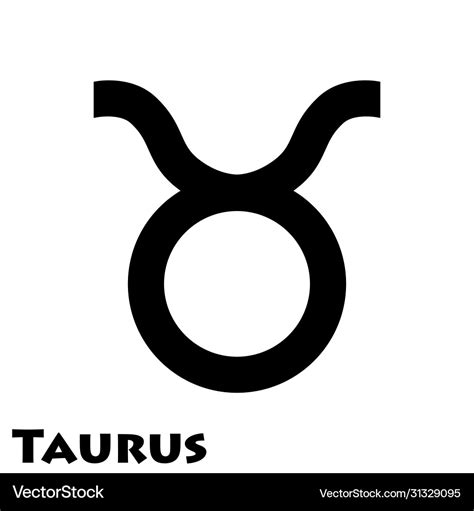 Logo Zodiac Sign Taurus Royalty Free Vector Image