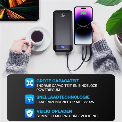 Yurda Powerbank Mah Ultra Snellader Met Led Display Usb Usb