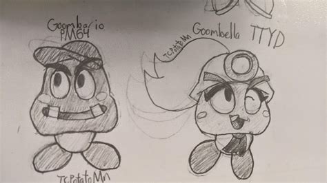 Paper Mario sketches Part 5: Goombario : r/papermario