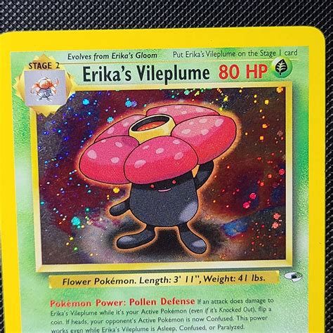 Erika S Vileplume Gym Heroes Holo Unlimited Vintage Ebay