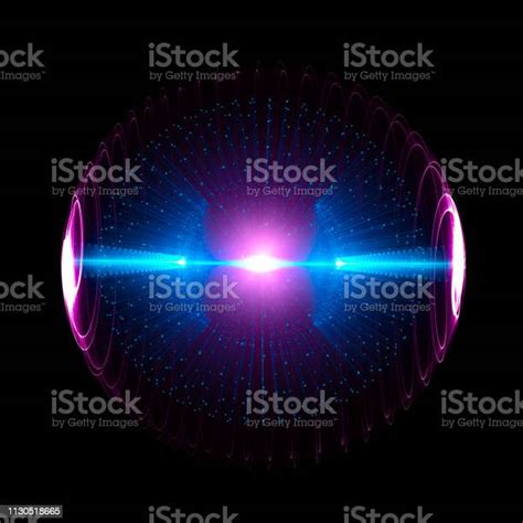 Energy Sphere With Glowing Core Concept For Antigravity Magnetic Field