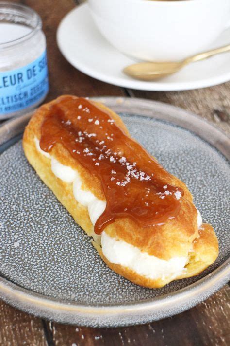 Culy Homemade éclairs Met Salted Caramel En Chocolade Recipe Eclair Recipe Dessert For