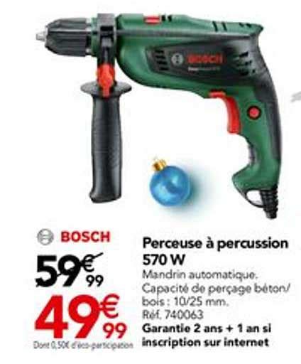 Promo Perceuse à Percussion 570 W Bosch chez Mr Bricolage iCatalogue fr