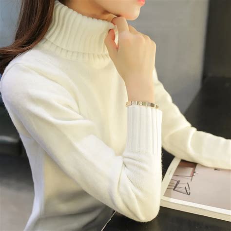 Turtlenecks Womens Pullover Korean Ladys Sweater Female Winter Top