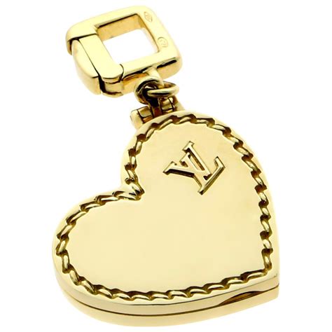 Louis Vuitton Diamond Heart Locket White Gold Pendant Necklace At