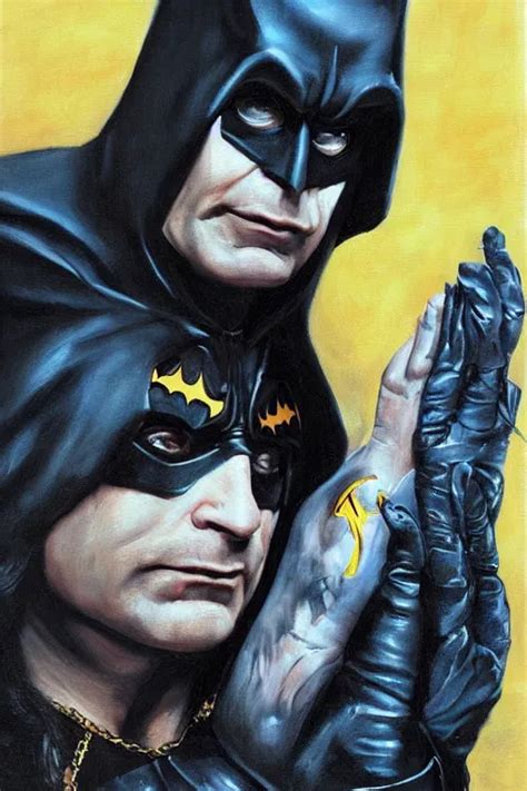 Portrait Of Ozzy Osbourne As Batman Art By Carel Stable Diffusion