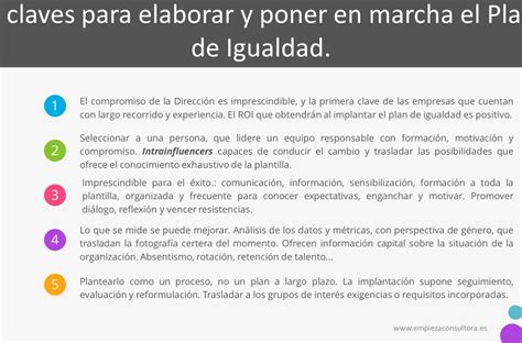 Claves Para Elaborar Y Poner En Marcha El Plan De Igualdad Empieza