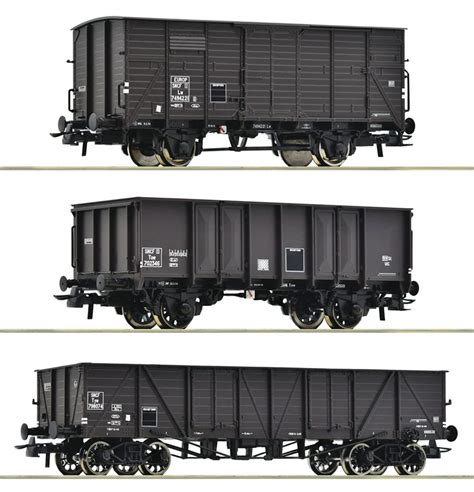 Roco 76004 3er Set Güterwagen SNCF Ep III