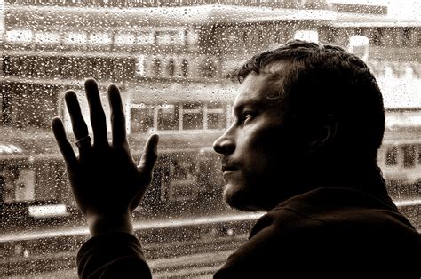 Sad Man And Rain Free Stock Photo Public Domain Pictures