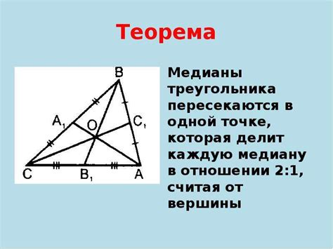 Свойство медиан треугольника - презентация, доклад, проект скачать
