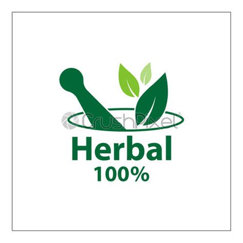 Green herbal logo template,herbal 100 on white background - stock vector 1143778 | Crushpixel