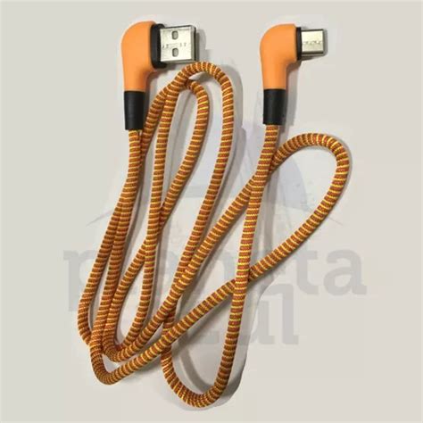 Cable Tipo C 90º Carga Rapida Usb 1 Metro Mallado Datos