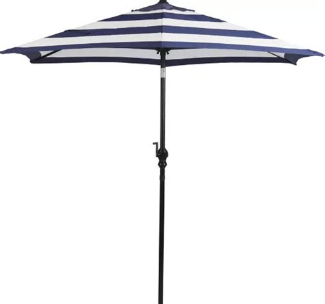 Canvas Market Patio Umbrella Cabana Navy Blue Stripe 9 Ft Canadian Tire