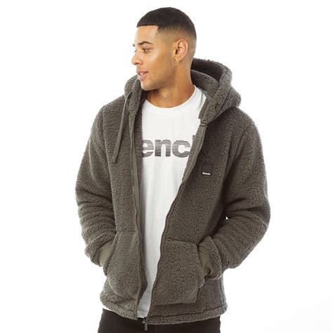 Buy Bench Mens Men Tommy Borg Zip Through Hoodie Charcoal