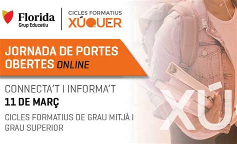 Xúquer Centre Educatiu celebra una Jornada de Portes Obertes online