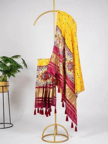 Mustard Color Digital Printed Gaji Silk Dupatta At Rs 2499 Silk