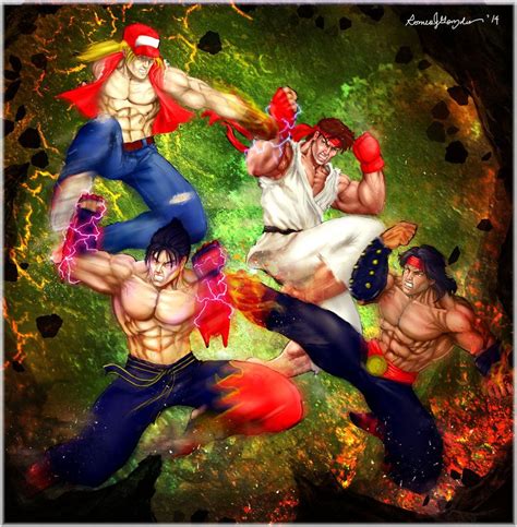 Jhin Vs Ryu Vs Liu Kang Vs Terry Bogard By Grapiqkad Deviantart On