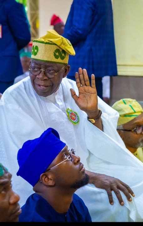 President Bola Tinubu And His Son Yinka In Surulere Lagos Today Politics Nigeria