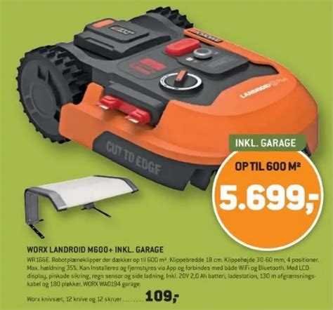 WORX LANDROID M600 INKL GARAGE Tilbud Hos XL BYG