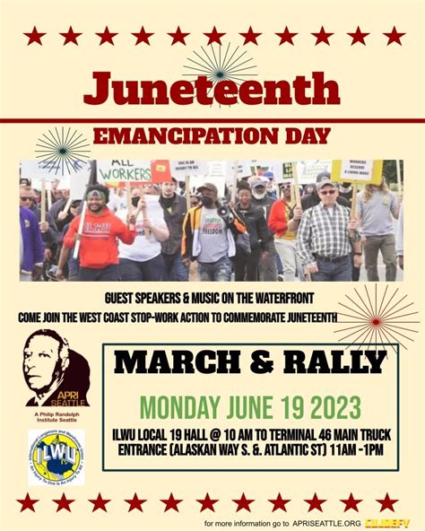 JUNETEENTH EMANCIPATION DAY CELEBRATE FREEDOM APRI SEATTLE