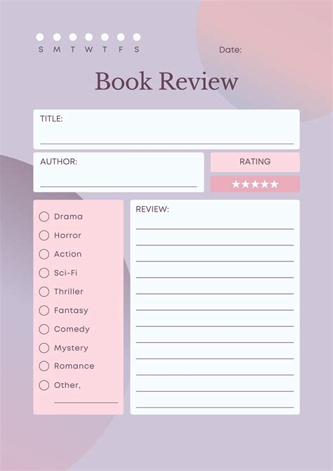 Printable Book Review Template Simple Book Review Template Etsy Hong Kong