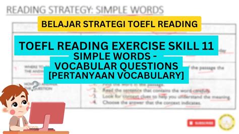 Belajar Strategi Reading Toefl Skill 11 Use Context To Determine