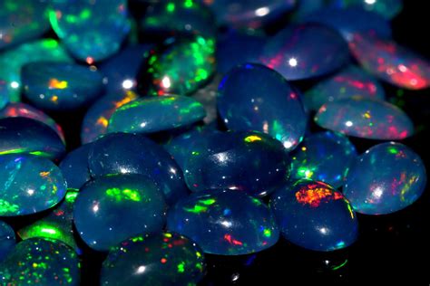 AAA Black Ethiopian Opal Cabochon Oval Shape Loose Gemstone Etsy