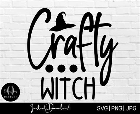 Crafty Witch, Crafty Svg, Cricut Cut File, Halloween Crafts, Witch Svg ...