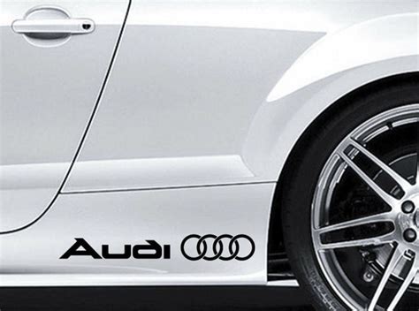 2pcs Audi Logo Anneaux Autocollants Autocollants Pour Portes Etsy France