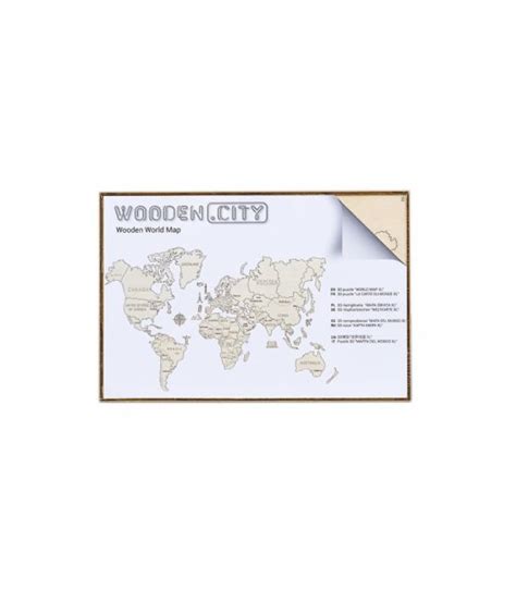 Drewniane Puzzle D Wooden City Mapa Wiata Xxl Dark Oak Mamaville Pl