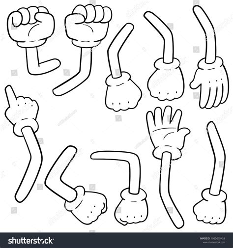 Vector Set Cartoon Arm Stock Vector Royalty Free 1063675433