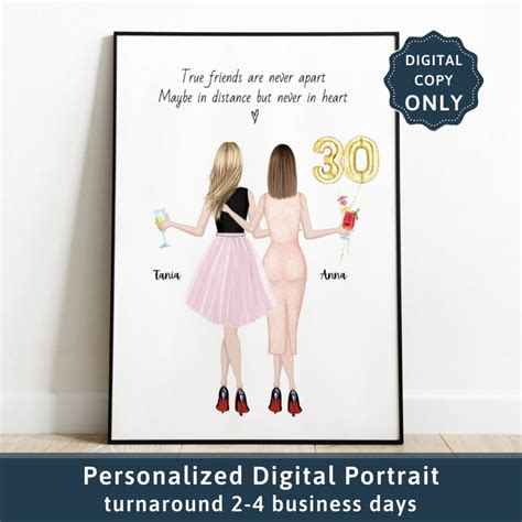 Best Friend Gift Friendship Print Bestie Gifts Th Th Th Etsy