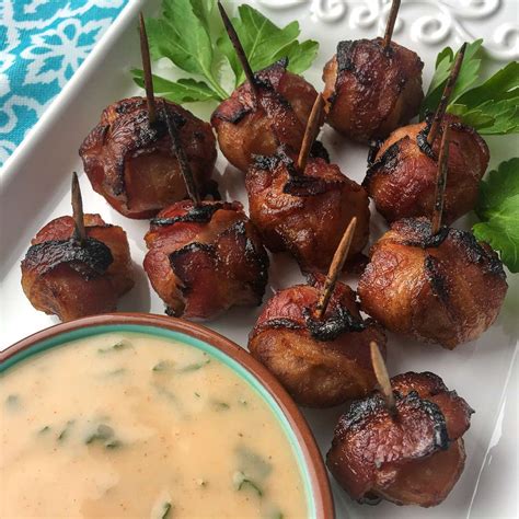 Bacon Wrapped Water Chestnuts With Spicy Honey Mustard Dip