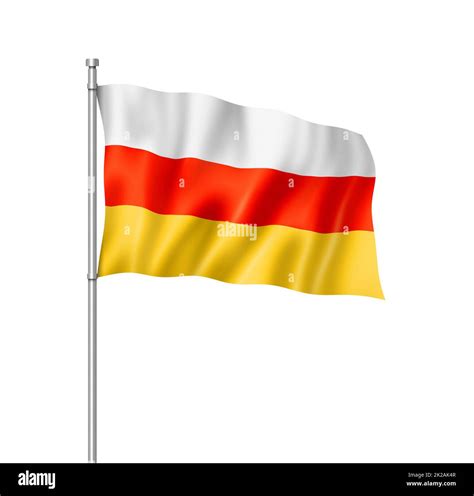 South Ossetia Flag Isolated On White Stock Photo Alamy